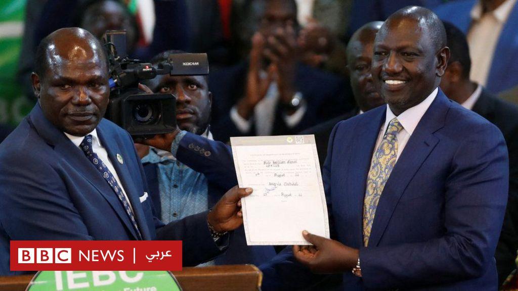 انتخابات الرئاسة الكينية: ويليام روتو يفوز بهامش ضئيل وسط اعتراضات من حملة خصمه أودينغا