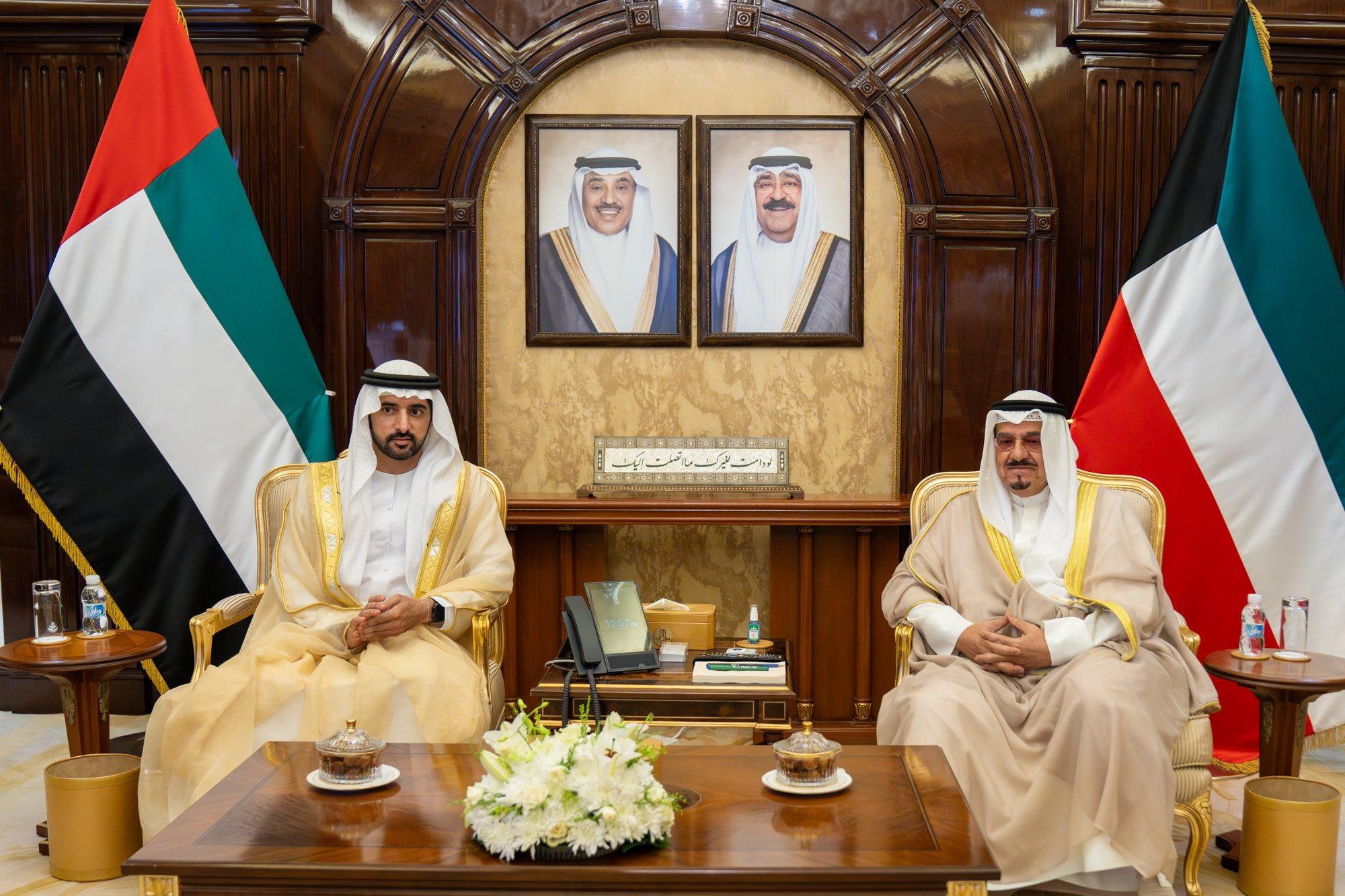 سمو رئيس مجلس الوزراء يستقبل ولي عهد دبي بمناسبة زيارته الرسمية إلى البلاد