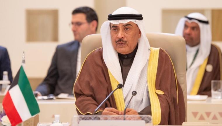 ممثل سمو أمير البلاد سمو ولي العهد يلقي كلمة دولة الكويت بالقمة العربية والإسلامية غير العادية بالرياض