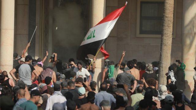 تظاهرات أنصار الصدر في العراق