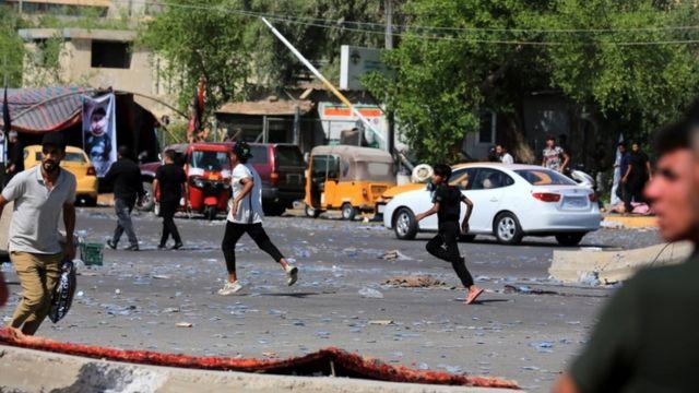 تظاهرات أنصار الصدر في العراق