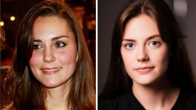 كيت ميدلتون عام 2007 والممثلة ميغ بيلامي