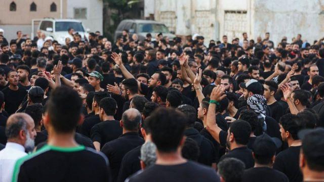 خلال إحياء عاشوراء في مدينة القطيف السعودية، في أغسطس/ آب 2022